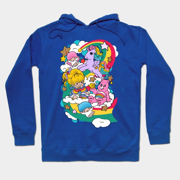 80s rainbows cartoon Hoodie by otongkoil